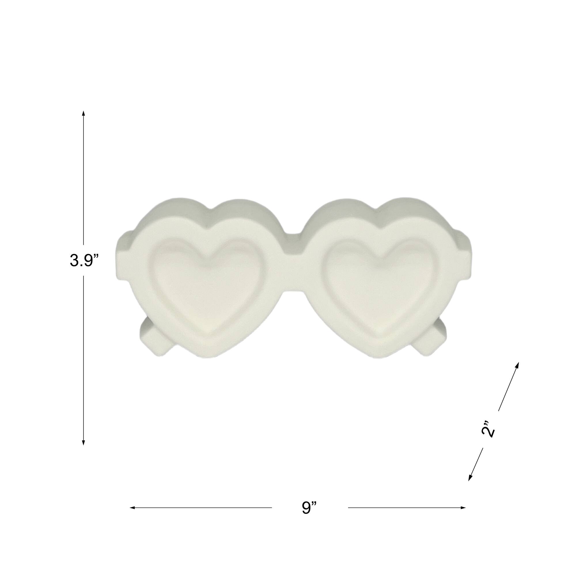Jonathan Adler x Michaels 9" DIY Ceramic Heart Glasses Figurine